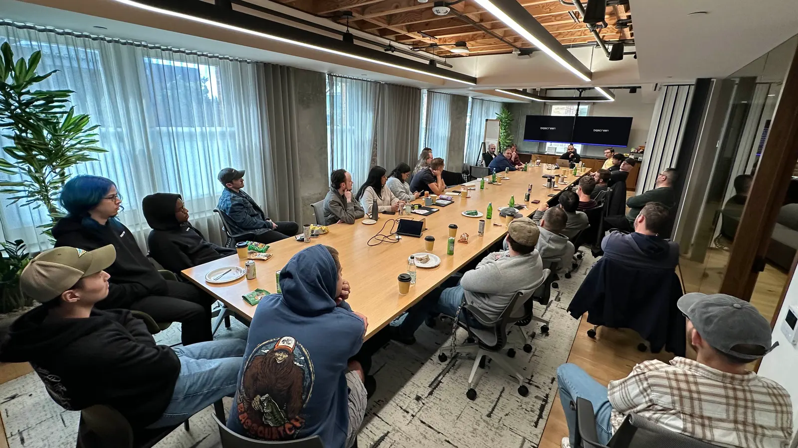 A Bigscreen all-hands meeting at the Los Angeles office
