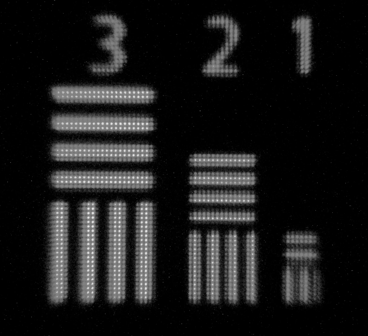 Macro photo of pixels rendering fine text at 90Hz