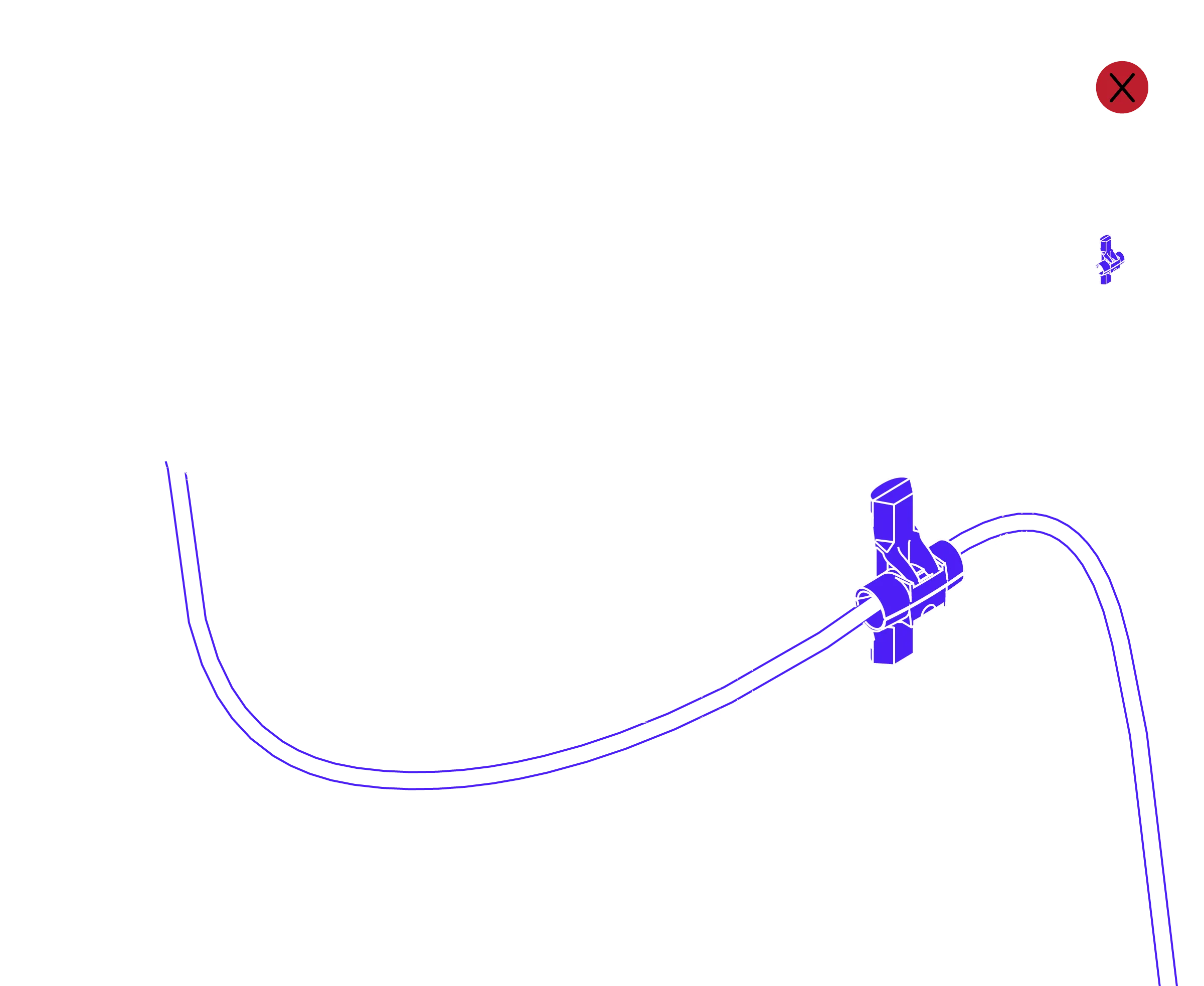 Sliding the cable through the cable clip on the soft strap